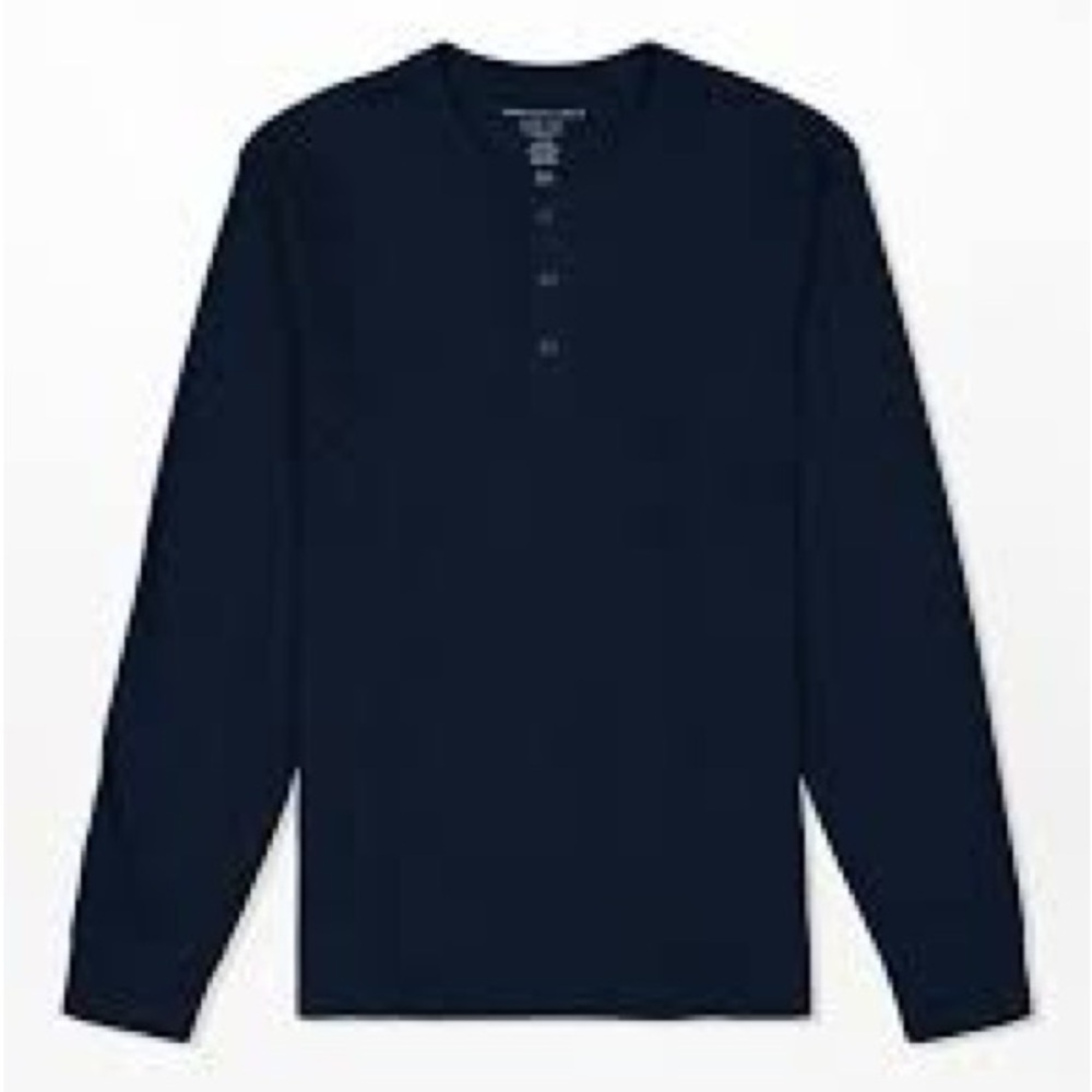 American Eagle Outfitters Dark Blue Long Sleeve Henley